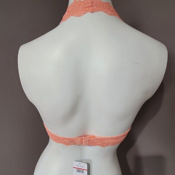 Free People Intimately Gallon Lace Halter Bra Lt Orange Size XS - Picture 4 of 10